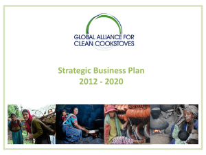 Strategic Business Plan - Global Alliance for Clean Cookstoves