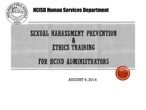 Sexual Harassment Training for Administrators