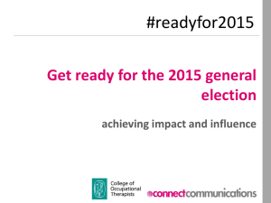 Get ready for the 2015 general election achieving impact and