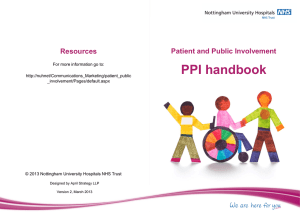 PPI Staff Toolkit - Nottingham University Hospitals NHS Trust