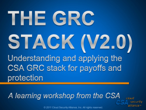 THE GRC STACK - Cloud Security Alliance