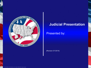 Legal Training Presentation - Interstate Commission for Adult