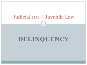 Explaining the Juvenile Delinquency Process