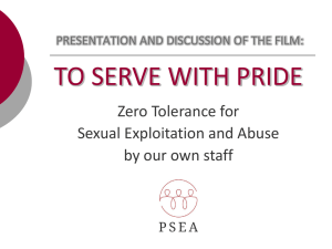 Sexual Abuse - PSEA Task Force
