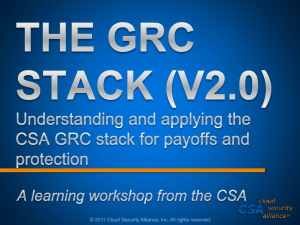 The CSA GRC Stack - Cloud Security Alliance