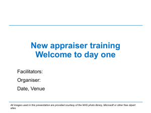 New appraiser training slide pack, day one