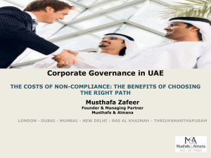 Corporate Governance in UAE Board Structures