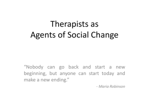 Therapists as Agents of Social Change