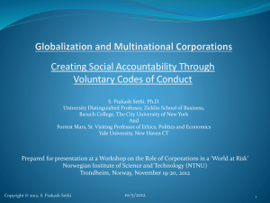Globalization and Multinational Corporations - Creating