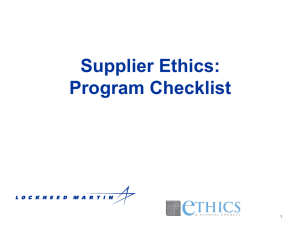 Ethics & Business Conduct Program