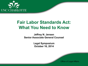 Fair Labor Standards Act: What You Need to Know at UNC Charlotte