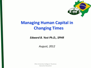 Human Capital Architecture - Ohio University College of Business