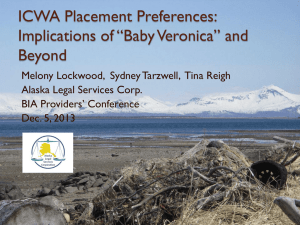 ICWA Placement Preferences - 24th Annual BIA Tribal Providers