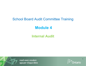 Module 4 – Internal Audit