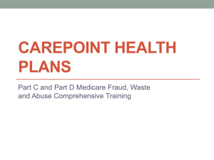 presentation - CarePoint Health Plans