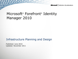 IPD - Forefront Identity Manager version 1.1