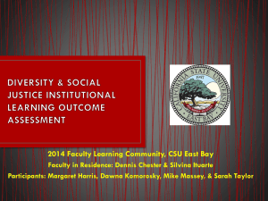 diversity & social justice institutional learning outcome assessment