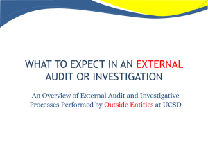 What to Expect in an External Audit or Investigation