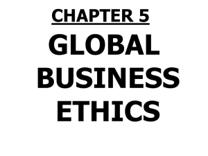 Global Business Ethics - Hankamer School of Business