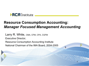 Building Resource Consumption Accounting Expertise