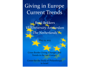 Giving in Europe Current Trends - Rene Bekkers