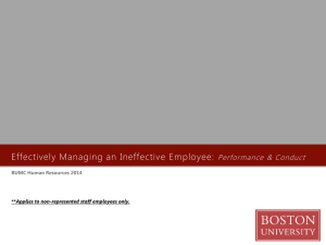 Managing Ineffective Employees