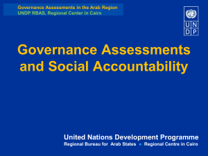 Governance assessments and social accountability