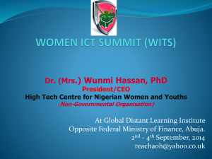 Women in ICT 2014 - High Tech Center for Nigerian Women and