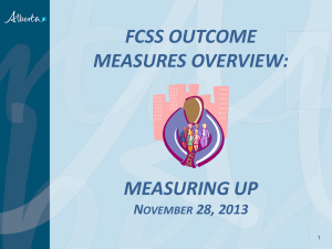 Measuring Up, FCSS Outcome Measures
