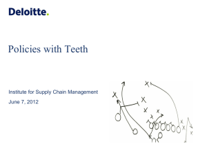 Policy with Teeth vs2 - ISM Indirect/Services Group