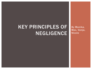 Key Principles of Negligence