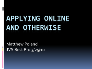 Applying Online and Otherwise 3-25-10