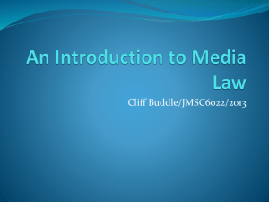 An Introduction to Media Law