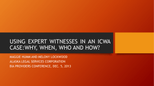 THE ICWA EXPERT WITNESS WHO, WHEN, and WHY