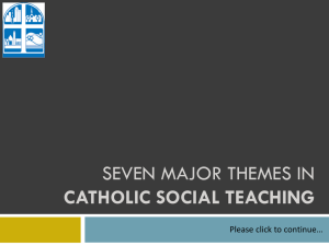 The Seven Catholic Social Teachings