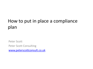 How to put a compliance plan in place