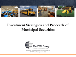 Investment Strategies & Proceeds of Municipal Securities