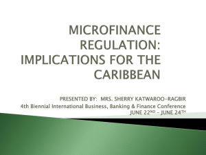 microfinance regulation: implications for the
