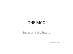 THE MCC - sapraa