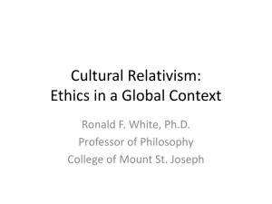 Cultural Relativism - College of Mount St. Joseph