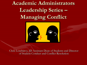 Conflict Resolution: A Key Skill of an Effective Leader