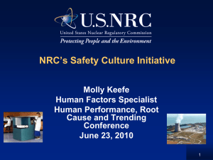 Keefe- NRC Safety Culture
