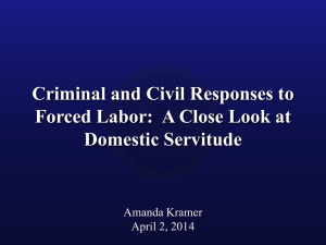 Criminal and Civil Responses to Forced Labor