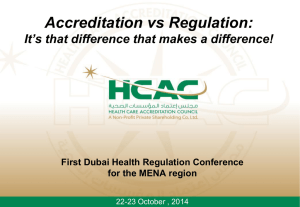 Accreditation - Dubai Health Regulation Conference
