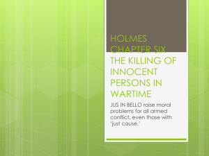 HOLMES CHAPTER SIX THE KILLING OF INNOCENT PERSONS