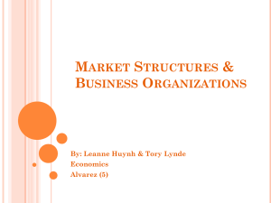 Market Structures & Business Organizations By