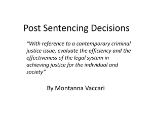 Post Sentencing Decisions montanna