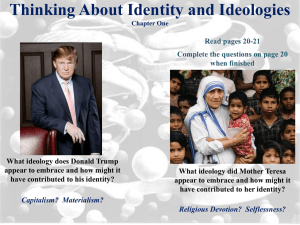 Ideologies of Individualism & Collectivism Chapter Two To What