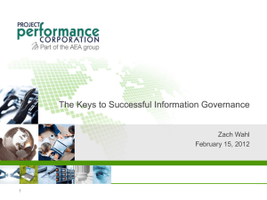 Keys to Successful Information Governance by Zach Wahl