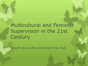 Multicultural and Feminist Supervision in the 21st Century